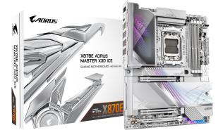Gigabyte X870E AORUS MASTER X3D ICE (AMD X870E) [AM5, 4xDDR5 do 9000MHz, (HDMI 2.1) (5xM.2, 1xPCIe 5.0 x16, 1xPCIe 5.0 x16 (x8), 1xPCIe 4.0 x16 (x4)), WiFi 7, BT 5.4, ATX]