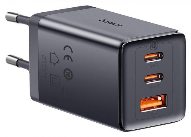 Ładowarka sieciowa Baseus GaN5 65W Quick Charge 3.0 2xUSB-C/1xUSB-A (5V-20V/3.0-3.25A/65W) (do laptopów z Power Delivery) (czarny [P10110812827-Z1]