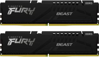 DDR5 32GB (2x16GB) 5600 MHz Kingston Fury Beast Black EXPO AMD, XMP 3.0 CL36 36-38-38 1.25V [KF556C36BBEK2-32]