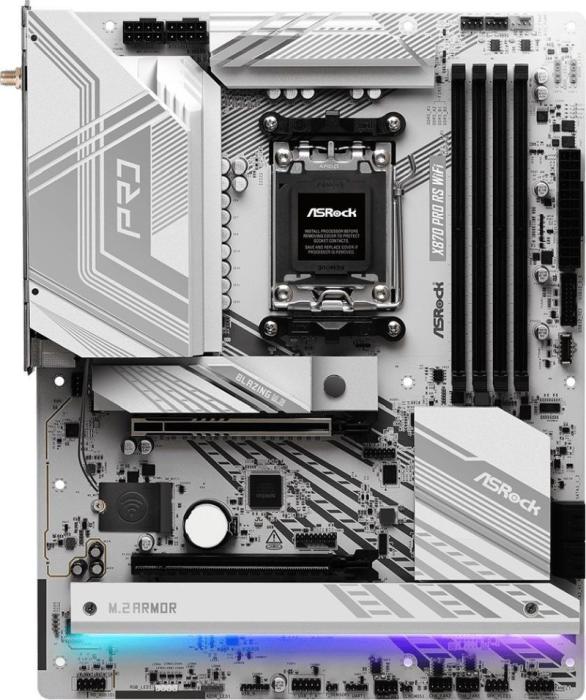 Asrock X870 Pro RS WiFi (AMD X870) [AM5, 4xDDR5 do 8000MHz, (HDMI 2.1) (3xM.2, 1xPCIe 5.0 x16, 1xPCIe 4.0 x16 (x4)), WiFi 7, BT 5.4, ATX]