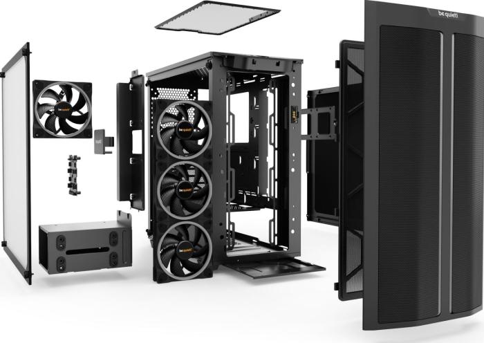 be quiet! Pure Base 500 FC Black ATX Midi (szkło hartowane) (1xUSB 3.2 Gen1, 1xUSB-C 3.2 Gen2) (4x2.5, 2x3.5) [BGW43]