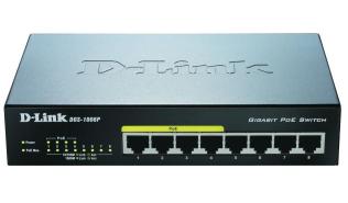 D-Link Gigabit Desktop Switch 10/100/1000 Mbit/s 8-port (4xPoE) [DGS-1008P]