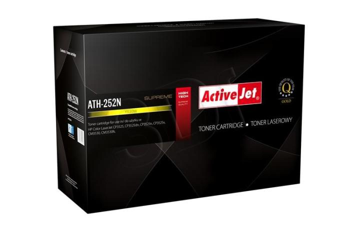 ATH-252N (504A) - yellow, zastępczy toner ActiveJet, wydajność ok. 7000 stron (zamiennik CE252A) (HP Color LaserJet CP3525, CP3525dn, CP3525n, CP3525x, CM3530, CM3530fs)