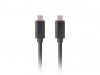 Lanberg Kabel USB-C 3.2 Gen2 (M) / USB-C 3.2 Gen2 4096x2160 100W, 10Gbs, miedziany, potrójne ekranowanie (1.8 m) [CA-CMCM-32CU-0018-BK]