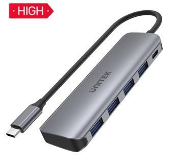 Unitek H1107B USB-C Hub (4xUSB 3.1, 1 x USB-C Power Delivery)