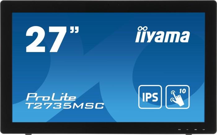 27’’ Iiyama T2735MSC-B3 (IPS dotykowy, 1920x1080, 300, 1300:1, 170/170, 25ms, 60Hz) (VGA, HDMI, DP) (VESA) głośniki, kamera, czarny