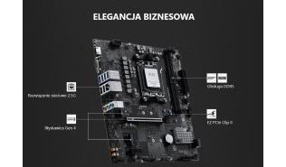 MSI PRO B840M-B (AMD B840) [AM5, 4xDDR5 do 8000MHz, (VGA, HDMI 2.1) (2xM.2, 1xPCIe 4.0 x16, 1xPCIe 3.0 x1, micro ATX]
