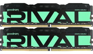 DDR4 16GB (2x8GB) 3200 MHz Goodram Rival Radiant Green CL16 1.35V [GGRGD4-32L16SA/16GDC]