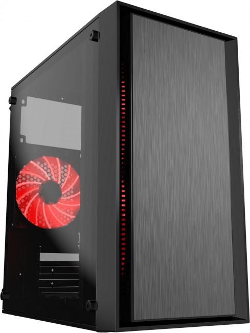 Gembird Fornax 960R Red (czarny) (akryl) (2x USB 3.0) (1x2.5, 2x2.5/3.5, 1x3.5, 1x5.25) [CCC-FORNAX-960R]