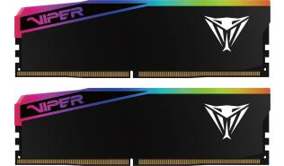 DDR5 64GB (2x32GB) 6000 MHz Patriot Viper RGB Elite 5 Ultra Black AMD EXPO, XMP 3.0 CL28 28-40-40-100 1.4V [VEUR564G6028K]