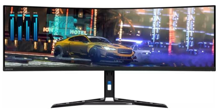 45’’ Lenovo Legion R45w-30 (VA LED zakrzywiony, 5120x1440, 450, 4ms, 99%sRGB, HDR400, 165Hz) (2xHDMI 2.1, 1xDP 1.4, 1xUSB-C 3.0/DP 1.4, 3xUSB-A 3.0, 1xUSB-B 3.0) głośniki (2x3W), czarny [67B1GAC3EU]