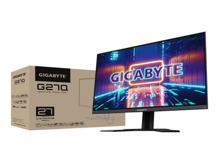 27’’ Gigabyte G27Q (IPS LED, 2560x1440, 300, 1ms, 120% sRGB, HDR400, 144Hz) (2xHDMI 2.0, DP 1.2, 2xUSB 3.0) czarny