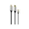 Gembird adapter aktywny HDMI (M) / DisplayPort (M), zasilanie USB-A, 4K 60Hz (2.0 m) [A-HDMIM-DPM-01]