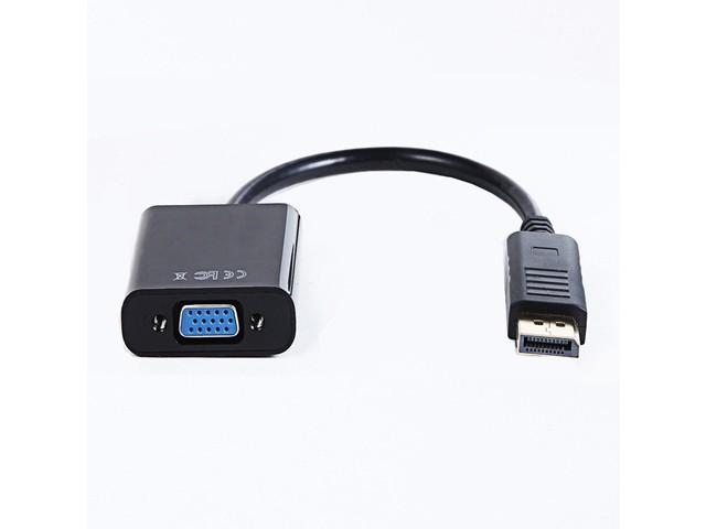 Gembird adapter DisplayPort 1.1 (M) / VGA(F) (czarny) [A-DPM-VGAF-02]