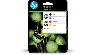6ZC73AE (903 4-pack) - czarny, cyan, magenta, yellow, oryginalne wkłady z atramentem HP, wydajność ok. 1x300, 3x315 stron (HP Officejet Pro 6950, 6960, 6970, 6975 All-in-One)