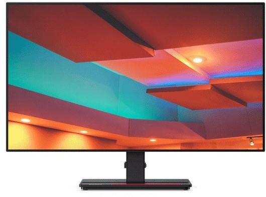 27’’ Lenovo ThinkVision P27u-20 (IPS W4K, 3840x2160, 450, 4ms, 99% sRGB, 60Hz) (2xHDMI 2.0, DP 1.2, Thunderbolt 4, 5xUSB 3.2, USB-C) głośniki, kamera, pivot, czarny [62F1RAT6EU]