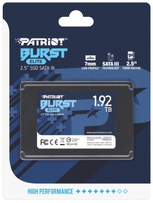 Patriot Burst Elite 1.92TB SSD 2.5 SATA III (450/350MB/s) [PBE192TS25SSDR]
