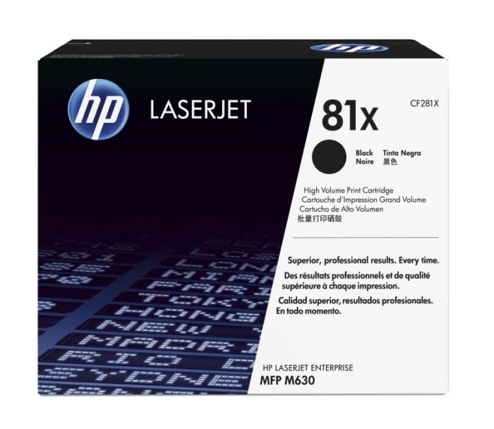 CF281X (81X) - czarny, oryginalny toner drukujący HP, 2500 stron (HP LaserJet M630, HP LaserJet Enterprise Flow M630z, M630dn, M630f, M630h)