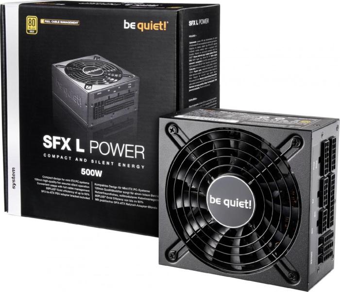 Bequiet SFX L Power 3 (500W) (1x120mm) Modularny 80+Gold (CPU 1x4+4) (PCI-E 4x6+2) (3xMolex, 6xSATA) [BN238]
