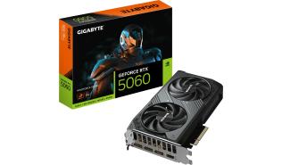 GeForce RTX5060 Gigabyte 8GB GDDR7 Windforce OC [GV-N5060WF2OC-8GD] (1xHDMI 2.1b, 3xDP 2.1b) (128-bit, PCIe 5.0)