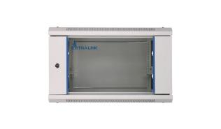 Extralink szafa rack wisząca 6U 600x600 drzwi przeszklone (szary) [EX.8567-6U]