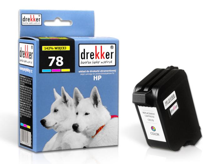 DH-78 (78) - kolorowy wkład z atramentem Drekker, 42 ml, 990 stron (zamiennik C6578AE) (HP Deskjet 710C, 712C, 720C, 722C, 815C, 820C, 820Cse, 820Cxi, 830C, 832C, 850C, 850Cxi, 855C, 855Cse, 870C)