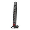 Acar S6 PL (1.5m) czarny (6 gniazd z wyłącznikiem+ładowarka USB 18W (USB-A QC 3.0 i USB-C PD 3.0)) [W2436]