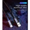 Baseus kabel szybkiego ładowania i transmisji (Fast Charge) USB-C (M) / USB 2.0 (M) (2.0 m) LED [CATGH-C01]