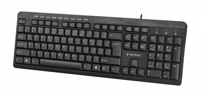 Gembird Multimedia Black USB (niskoprofilowa, membranowa) [KB-UM-106]