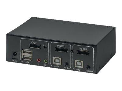 Przełącznik Manhattan KVM DisplayPort/USB 2x1 4K 60Hz [153546]