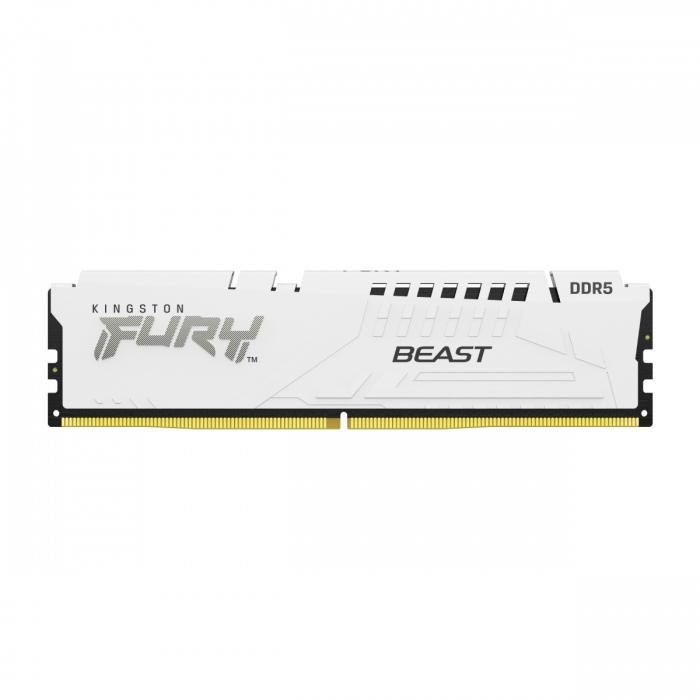 DDR5 32GB 6000 MHz Kingston Fury Beast White XMP CL40 1.35V [KF560C40BW-32]