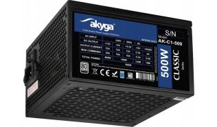 Akyga Classic (500W) (1x120mm) (CPU 1x8) (PCI-E 2x6+2) (2xMolex, 4xSATA) [AK-C1-500]