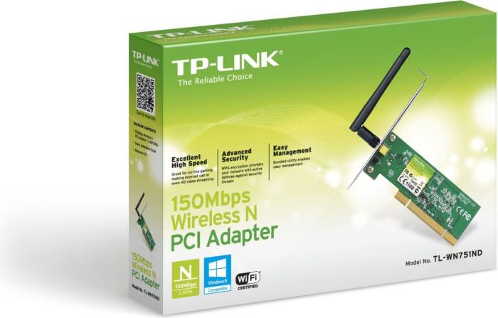 TP-Link Wireless 802.11n PCI Card 150Mbps [TL-WN751ND]