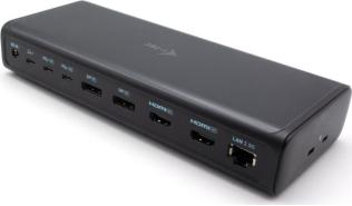 Stacja dokująca I-TEC Universal 6x 4K Display DS 6x4K 2xDP 2xHDMI 2xUSB-C 1xGLAN 2xUSB-C Gen.2 4xUSB 3.2 1xAudio/Mic Jack 1xSD/microSD Kl PD 140W KL [CA6MONITORDOCKPD]