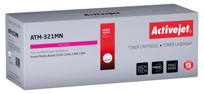 ATM-321MN - toner Activejet ATM-321MN (zamiennik Konica Minolta TN321M; Supreme; 25000 stron; czerwony) (Konica Minolta Bizhub C224, C224e, C284, C364)
