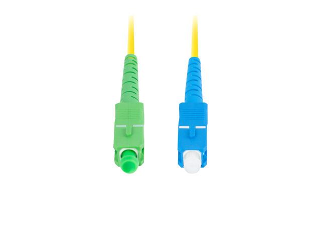 Lanberg patchcord światłowód SM SC/APC-SC/UPC SIMPLEX 3mm LSZH G657A1 żółty (1m) [FO-SASU-SS21-0010-YE]