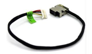 Gniazdo zasilania z kablem do wtyczki 4.5x3.0mm do notebooków HP Pavilion 15-AB 15-AK Q159 15T-AB 15Z-AB 15-AK 15-AK030TX TPN-Q159 / 8Pin dł.17cm [799749-F17 799749-S17 799749-Y17] [ZN0114]