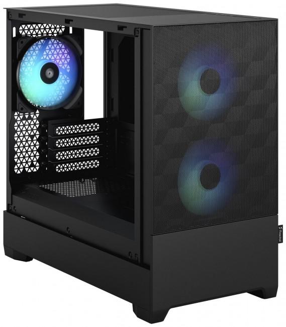 Fractal Design Pop Mini Air RGB Black TG Clear Tint (szkło hartowane) (2x USB 3.0) (2x2.5, 2x3.5) [FD-C-POR1M-06]