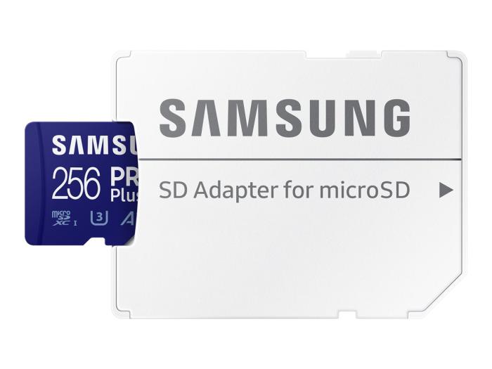 Secure Digital 256GB Samsung Micro SDXC Pro Plus Class 10 UHS-I U3 A2 + adapter (160/120MB/s) [MB-MD256KA/EU]