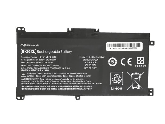 Movano bateria HP Pavilion X360 14-BA 11.55V, 3400mAh (39Wh) 3 ogniwa [BT/HP-X360-14BA]
