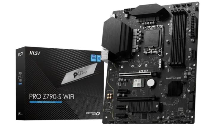 MSI PRO Z790-S WIFI (Intel Z790) [S1700, 4xDDR5 do 6600MHz, (HDMI 1.4, DP 1.4) (2xM.2, 1xPCIe 5.0 x16, 1xPCIe 4.0 x16 (x4), 3xPCIe 3.0 x1), WiFi 6E, BT 5.3, ATX]