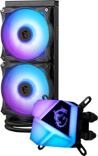 MSI MAG CoreLiquid C240 CPU Cooler (2x120 mm, 4-pin PWM + 3-pin ARGB, ARGB) (wodne) [306-7ZW2R11-813]