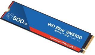 WD Blue SN5100 500GB SSD M.2 2280 PCIe Gen4x4 NVMe QLC (6600/5600MB/s) (TBW 300TB) TCG Pyrite 2.01 [WDS500G5B0E]