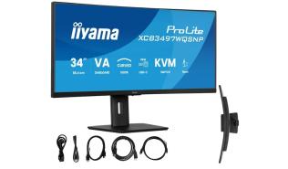 (34) Iiyama ProLite XCB3497WQSNP-B1 (VA zakrzywiony 1500R, 3440x1440, 350, 0.4ms, 99% sRGB, 120hz) (2xHDMI,  DP,  USB-C alt DP,  2xUSB 3.0, 2xUSB-C) vesa, głośniki, czarny