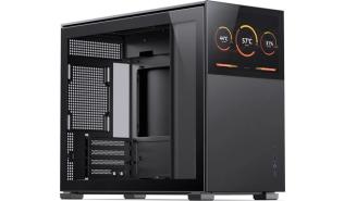 Jonsbo D31 Screen Black mATX Tempered Glass (czarny) (1x USB-A 3.0, 1x USB-C 3.2 Gen2 10Gb, 1x Jack combo) (2x2.5, 1x3.5)