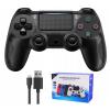Gamepad doSony PS4 Dualshock 4 PS4 / PS4 Slim / PS4 PRO / PC bezprzewodowy czarny (Bluetooth / USB) (zamiennik) [HSY-016]
