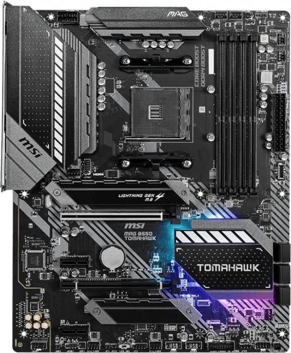 MSI MAG B550 TOMAHAWK (AMD B550) [AM4, 4xDDR4 do 4866MHz, (HDMI 2.1, DP 1.4) (2xM.2, 1xPCIe 4.0 x16, 1xPCIe 3.0 x16 (x4), 2xPCIe 3.0 x1), ATX]