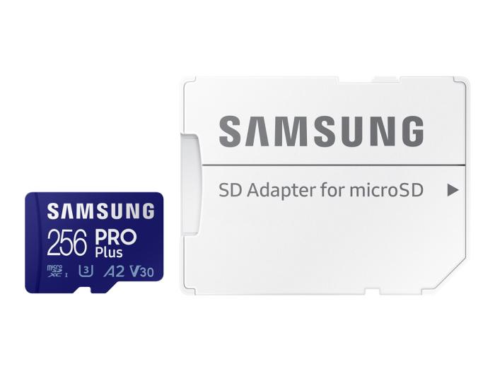 Secure Digital 256GB Samsung Micro SDXC Pro Plus Class 10 UHS-I U3 A2 + adapter (160/120MB/s) [MB-MD256KA/EU]