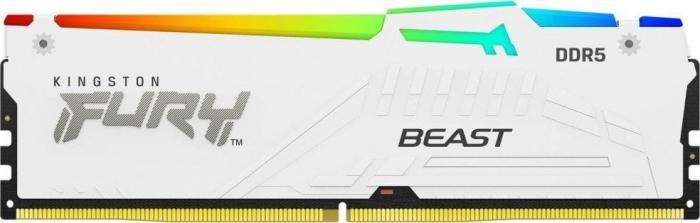 DDR5 16GB 6000 MHz Kingston Fury Beast White RGB XMP 3.0 EXPO CL36 36-44-44 1.35V [KF560C36BWE2A-16]
