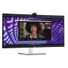 34’’ Dell P3424WEB (IPS LED, 3440x1440, 300, 5ms, 60Hz) (DP 1.2, HDMI, USB-C 3.2, 5xUSB 3.2) głośniki 5W, kamera, czarny [210-BFOB]